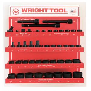 WRIGHT TOOL D985 Fractional Impact Sockets And Attachments, Pack Of 44 | AX3JYJ