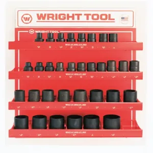 WRIGHT TOOL D986 Deep Impact Socket Set, Pack of 33 | AX3JYL