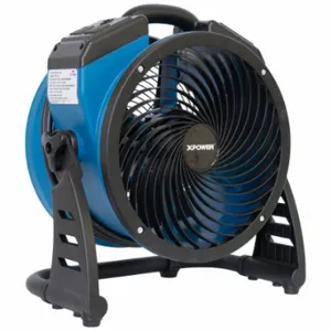 XPOWER P-21AR Axial Air Mover, 1, 100 cfm, Pivoting Frame, 4 Speeds, 0 hp, 115V, 10 ft Cord, 360 Deg | CV3WVH 799H87