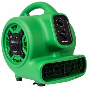 XPOWER P-230AT-Green Air Mover, 925 Cfm, Fixed Frame, 3 Speeds, 1/4 Hp, 115V, 10 Ft Cord, Green, Variable | CV3WVF 799H66