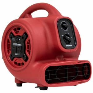 XPOWER P-230AT-Red Air Mover, 925 Cfm, Fixed Frame, 3 Speeds, 1/4 Hp, 115V, 10 Ft Cord, Red, Variable | CV3WVG 799H67