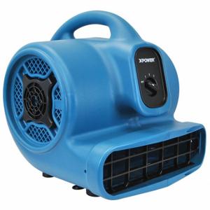 XPOWER P-400 Air Mover, 1, 600 Cfm, Fixed Frame, 3 Speeds, 1/4 Hp, 115V, 20 Ft Cord, Blue, Variable | CV3WVM 799H68