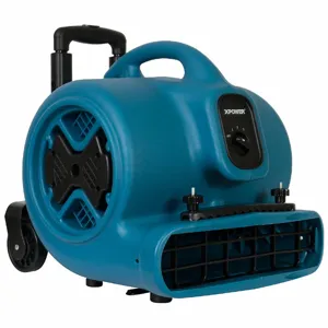 XPOWER P-630HC Air Mover, 2, 800 Cfm, Fixed Frame, Extendable Handle, 3 Speeds, 1/2 Hp, 115V | CV3WVR 799H71