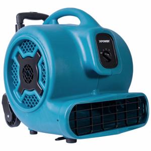 XPOWER P-800H-Blue Air Mover, 3, 200 Cfm, Fixed Frame, Extendable Handle, 3 Speeds, 3/4 Hp, 115V | CV3WVT 799H73