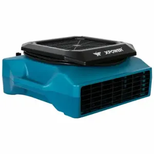 XPOWER PL-700A-Blue Low Profile Air Mover, 1, 050 cfm, Fixed Frame, 3 Speeds, 1/3 hp, 115V, 15 ft Cord, Blue | CV3WWA 799H83