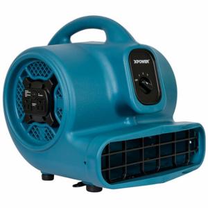 XPOWER X-400A Air Mover, 1, 600 Cfm, Fixed Frame, 3 Speeds, 1/4 Hp, 115V, 20 Ft Cord, Blue, Variable | CV3WUU 799H76