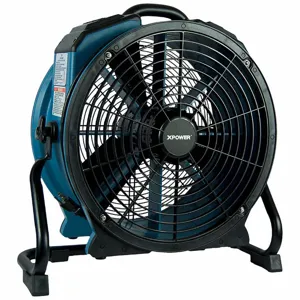 XPOWER X-47ATR Axial Air Mover, 3, 600 cfm, Pivoting Frame, Variable Speeds, 1/3 hp, 115V, 20 ft Cord | CV3WVK 799H90