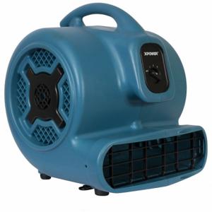 XPOWER X-830 Air Mover, 3, 600 Cfm, Fixed Frame, 3 Speeds, 1 Hp, 115V, 20 Ft Cord, Blue, Variable | CV3WVC 799H81