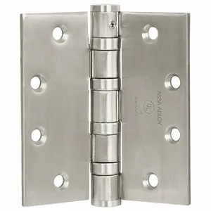 YALE 5X4 1/2 T4A3386 32D NRP Hinge, Stainless Steel, Stainless Steel, Square, 4 Holes per Leaf | CV3XRR 56HL27