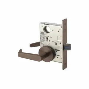 YALE 8801FL AUR 613E RH Mortise Lockset, Grade 1, Dark Bronze, Not Keyed | CV3XJA 56HK17