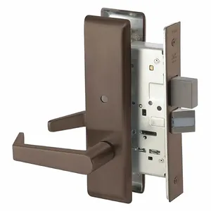 YALE 8802FL AUCN 613E RH Mortise Lockset, Grade 1, Dark Bronze, Not Keyed, Lever | CV3XGG 56HK20