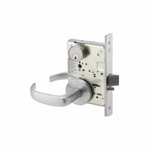 YALE 8808FL PBR 626 RH LC Mortise Lockset, Grade 1, Satin Chrome, Not Keyed, Lever | CV3XHA 56HH95