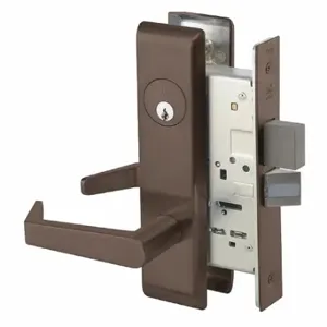 YALE 8847FL AUCN 613E RH LC Mortise Lockset, Grade 1, Dark Bronze, Not Keyed, Lever | CV3XHY 56HK32