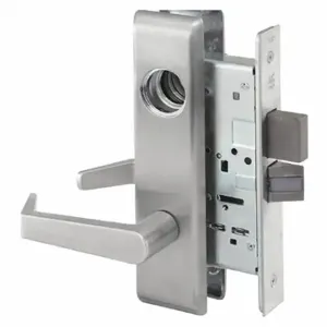 YALE 8847FL AUCN 626 RH LC Mortise Lockset, Grade 1, Satin Chrome, Not Keyed | CV3XGU 56HJ67