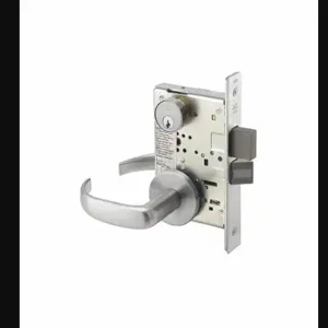 YALE 8847FL PBR 626 RH LC Mortise Lockset, Grade 1, Satin Chrome, Not Keyed, Lever | CV3XHP 56HH99