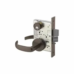 YALE 8847FL PBR 613E RH LC Mortise Lockset, Grade 1, Dark Bronze, Not Keyed, Lever | CV3XHM 56HK34