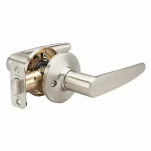 YALE ALE156 Lever Lockset, Grade 3, Alpharetta Straight, Satin Nickel, Kwikset Kw1, Different | CV3XFN 49XT79