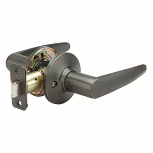 YALE ALE10BP6 Lever Lockset, Grade 3, Alpharetta Straight, Oil Rubbed Bronze, Kwikset Kw1, Different | CV3XFJ 49XT92