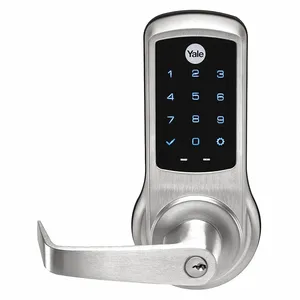 YALE AU-NTB620-NR-2802-626 Electronic Keyless Lock, Entry With Key Override, Touch Screen Keypad, Metal, Lever | CV3XJR 52WN41