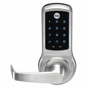 YALE AU-NTB640-NR-626 Electronic Keyless Lock, Entry, Touch Screen Keypad, Cylindrical Mounting, Metal | CV3XQU 52WN33