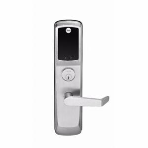 YALE AU NTT 620NR 626 Exit Device Trim, Entry With Key Override, Touch Screen Keypad, Cylindrical Mounting, Cast | CV3XJZ 61KG84