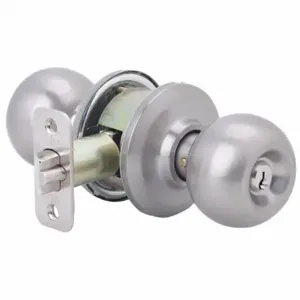 YALE BP70-619 Knob Lockset, 2, Yh Collection Bridgeport, Satin Nickel, Different, 6 | CV3XPK 45CG88