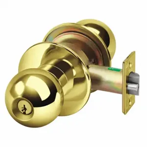 YALE CA5407CK x 605 Knob Lockset, 1, 5400Ck Ball, Bright Brass, Yale Para, Different | CV3XMJ 48LW54