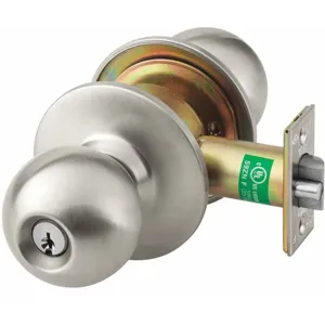 YALE CA5407CK x 630 Heavy Duty Entrance Knob Lockset, Dull Stainless Finish | CD3FLU 48LW55