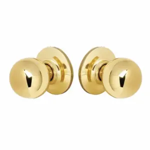 YALE D3402301 Knob Lockset, 2, Bridgeport Knob, Bright Brass | CV3XMQ 49XU15