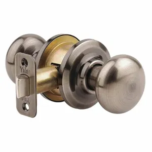 YALE D3106201 Knob Lockset, 2, Cambridge Knob, Antique Nickel, Not Keyed | CV3XNA 49XU33