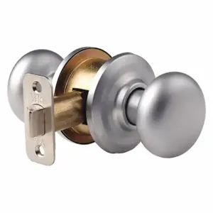 YALE D3106701 Knob Lockset, 2, Cambridge Knob, Satin Chrome, Not Keyed | CV3XNP 49XU37