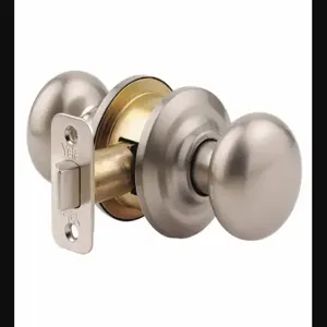 YALE D3206N01 Knob Lockset, 2, Cambridge Knob, Satin Nickel, Not Keyed | CV3XNT 49XU28