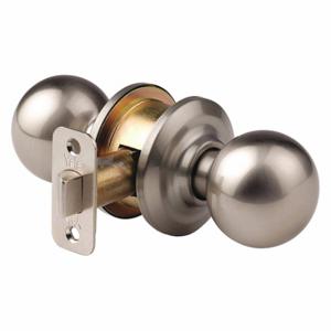 YALE D3502N Knob Lockset, 2, Bridgeport Knob, Satin Nickel, Not Keyed | CV3XMW 49XU22