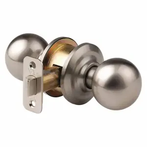 YALE D3402N01 Knob Lockset, 2, Bridgeport Knob, Satin Nickel | CV3XMV 49XU19