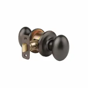 YALE D3508K Knob Lockset, 2, Dartmouth Knob, Oil Rubbed Bronze, Not Keyed | CV3XNY 49XU62