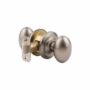 YALE D3508N Knob Lockset, 2, Dartmouth Knob, Satin Nickel, Not Keyed | CV3XPA 49XU58