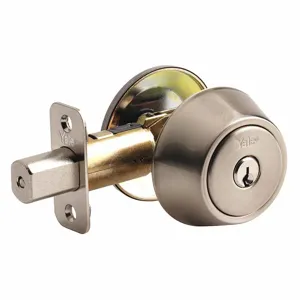 YALE D981N01 Deadbolt, 2, Satin Nickel, Kwikset Kw1, Different | CV3WZA 49XU72