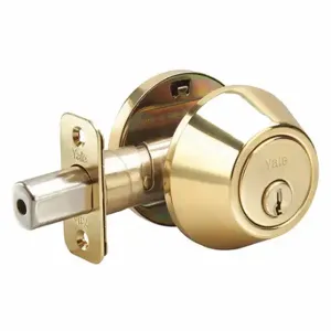 YALE EDSC36 Deadbolt, 3, Bright Brass, Kwikset Kw1, Different | CV3WZC 49XT68