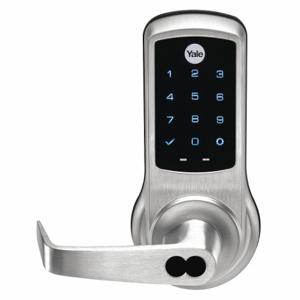 YALE M-AU-NTB620-NR-626-LC Electronic Keyless Lock, Entry With Key Override, Touch Screen Keypad, Metal, Lever | CV3XJP 52WN39