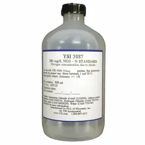 YSI 3885 Calibration Solution, Nitrate, 1 mg/L, 500 ml Bottle | CV4GPN 4UZD3