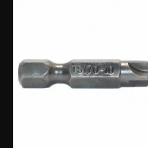 ZEPHYR TS170-10R-5PK Power Bit, #10 Fastening Tool Tip Size, 1 1/4 Inch Bit Length, 1/4 Inch Hex Shank Size | CV4HHD 411A08