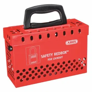 ZING 45NA01 Group Lockout Box, Steel, Red, 7 Inch x 4 Inch 10 Inch, Wall, Hinged, 12 Padlocks | CV4HRL