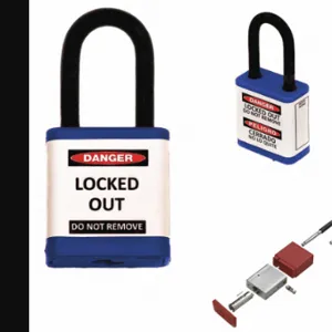 ZING 700KD-BLUE Lockout Padlock, Keyed Different, Aluminum, Std Body Body Size, Hardened Steel, Std, Blue | CV4HUF 55KC98