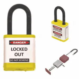 ZING 700KD-YELLOW Lockout Padlock, Keyed Different, Aluminum, Std Body Body Size, Hardened Steel, Std | CV4HUB 55KD05