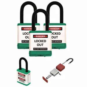 ZING 700KA3-GREEN Lockout Padlock, Keyed Alike, Aluminum, Std Body Body Size, Hardened Steel, Std, Green | CV4HTB 55KD25