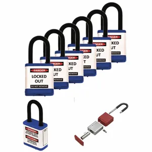 ZING 700KA6-BLUE Lockout Padlock, Keyed Alike, Aluminum, Std Body Body Size, Hardened Steel, Std, Blue | CV4HRZ 55KD24