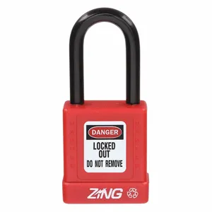 ZING 7030 Lockout Padlock Keyed Different Red 1/4 Inch Shackle Diameter | AE8FLY 6CXF7