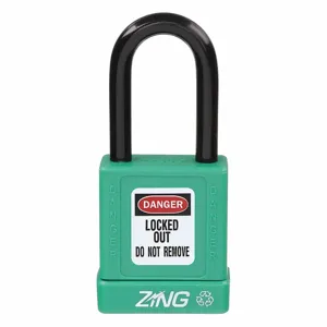 ZING 7035 Lockout Padlock Keyed Alike Green 1/4in. Diameter | AE8FMD 6CXG2