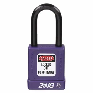 ZING 7040 Lockout Padlock Keyed Different Purple 1/4 Inch Diameter | AE8FMJ 6CXG7