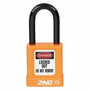 ZING 7042 Lockout Padlock Keyed Different Orange 1/4 Inch Diameter | AE8FML 6CXG9